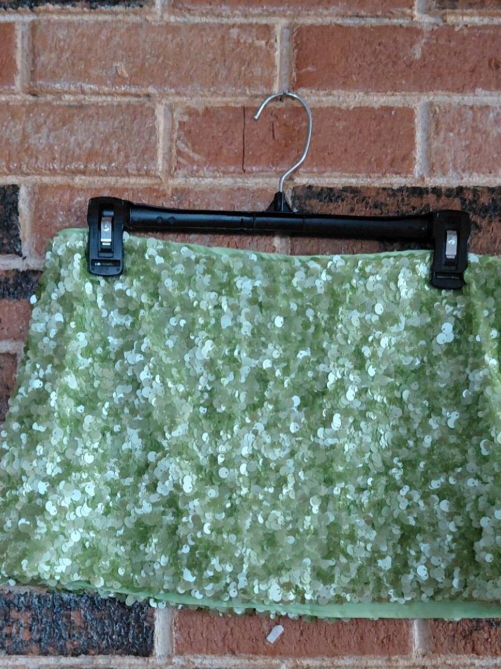 Hello Molly Green Sequin Mini Skirt